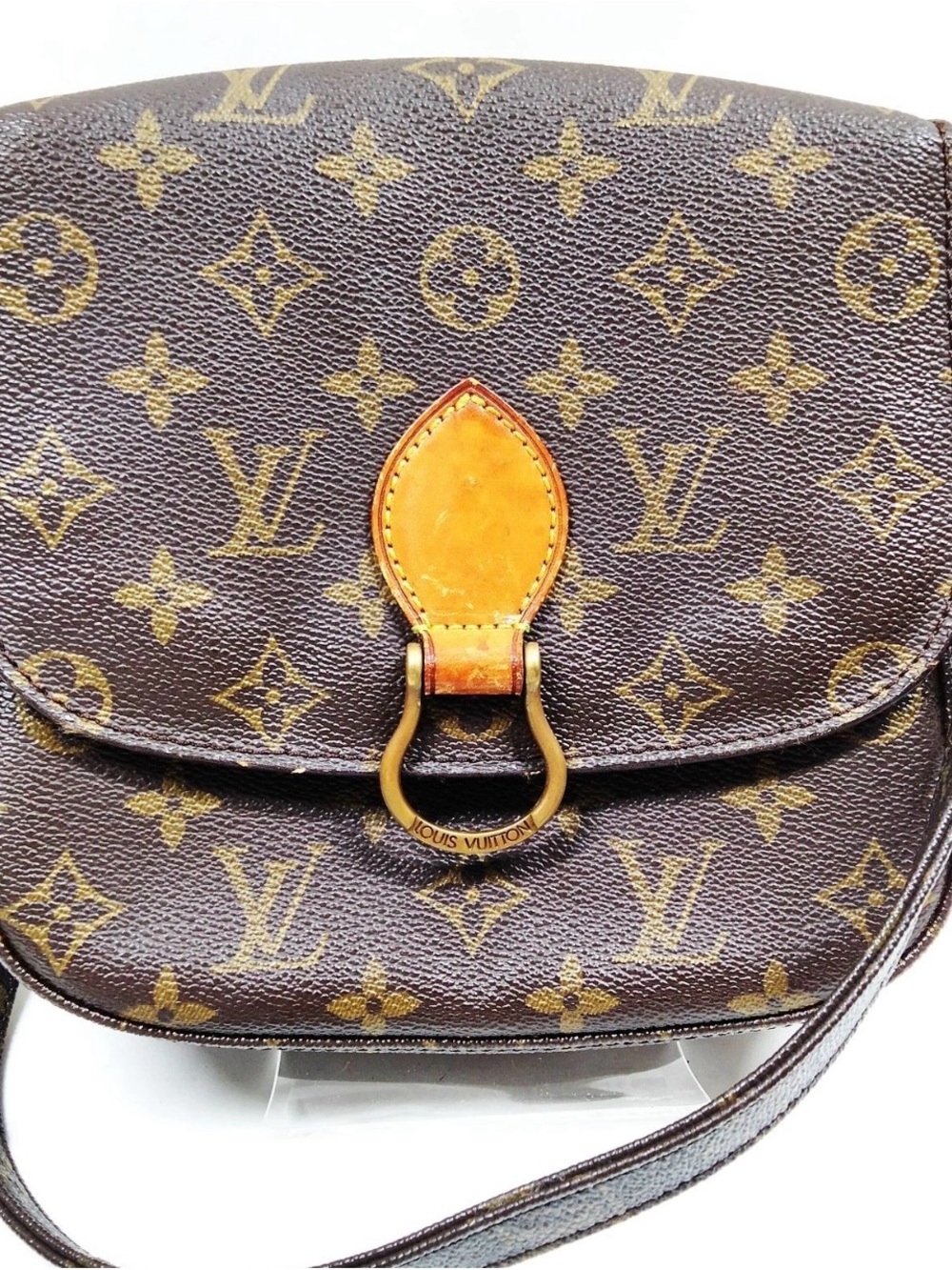Louis Vuitton Brown Monogram Crossbody with Tan Accent